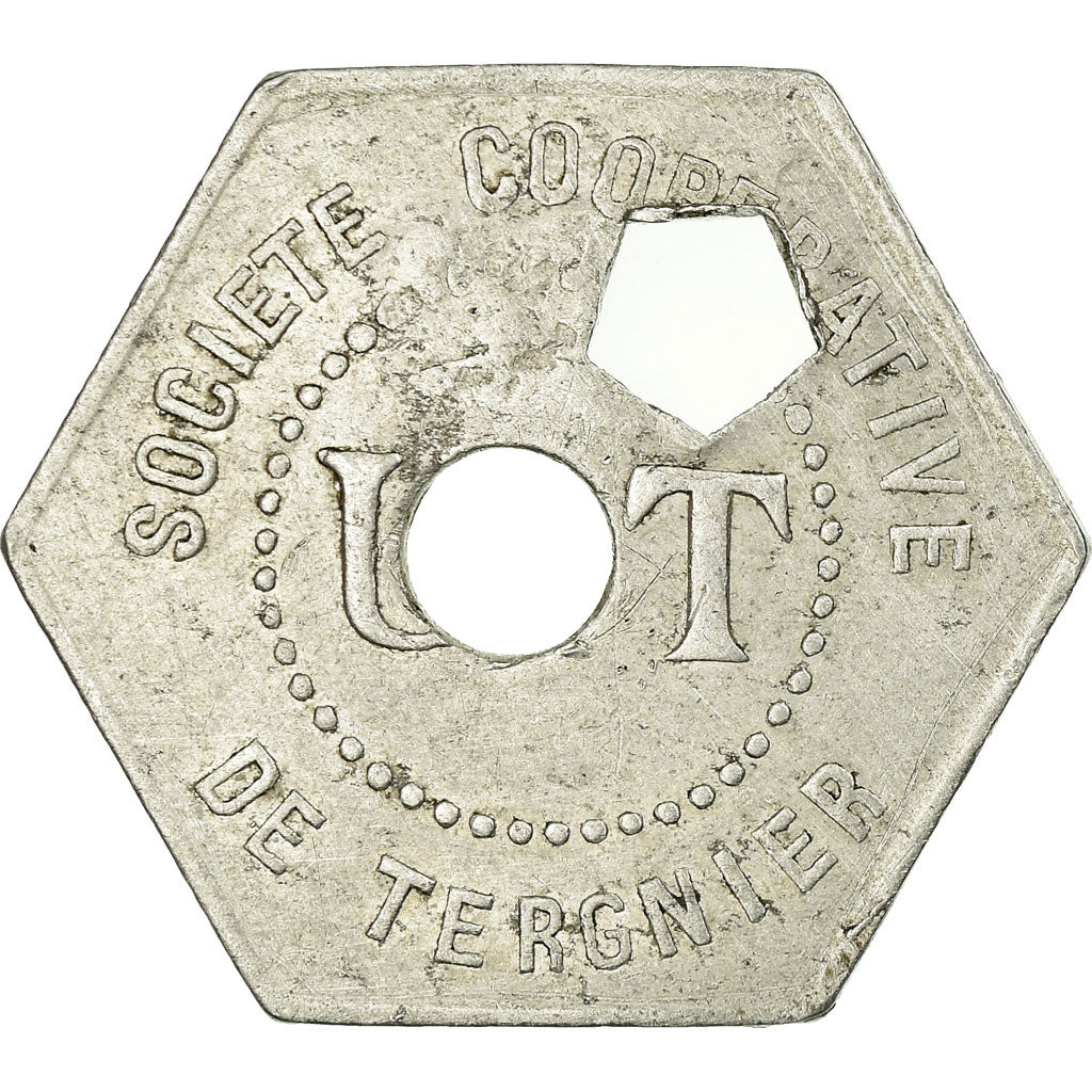 Coin, France, Soc. Coop. de Tergnier, Union des Travailleurs, Tergnier, 2 kg