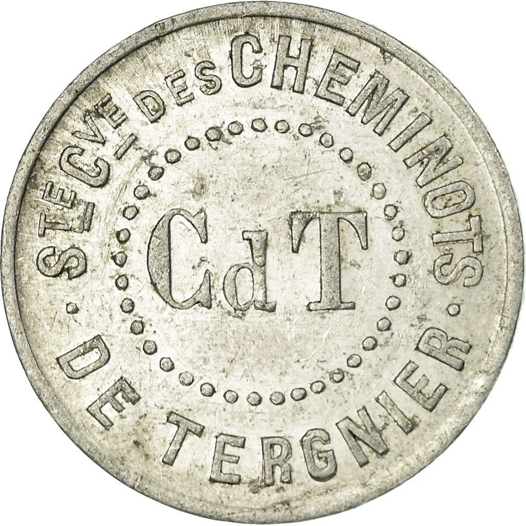 Moneta, Francia, Soc. Coop. des Cheminots de Tergnier, Tergnier, 5 Centimes