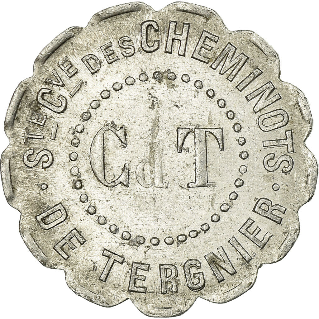 Moneta, Francia, Soc. Coop. des Cheminots de Tergnier, Tergnier, 10 Centimes