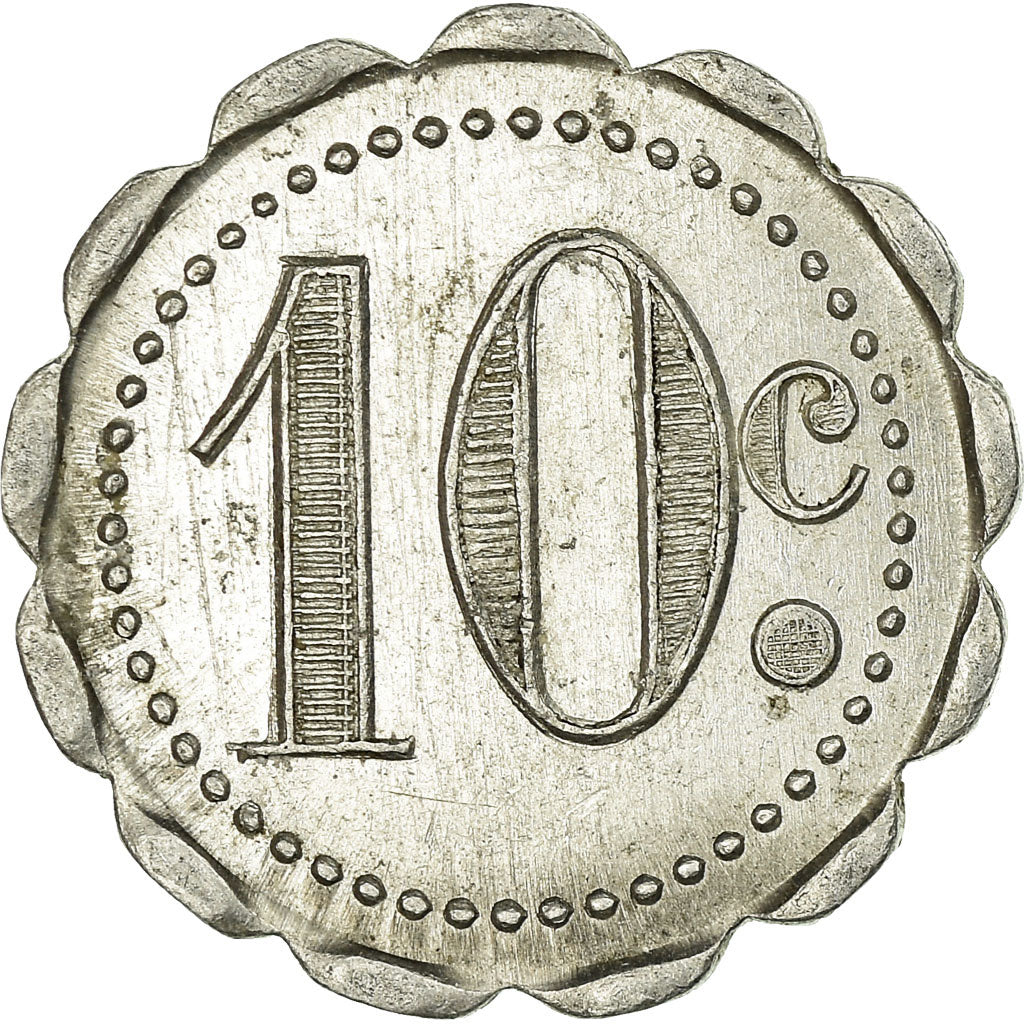 Moneta, Francia, Soc. Coop. des Cheminots de Tergnier, Tergnier, 10 Centimes