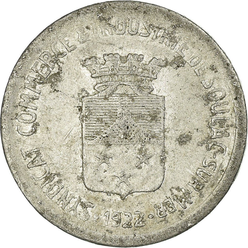 Münze, Frankreich, Syndicat Commerce & Industrie, Soulac-sur-Mer, 5 Centimes