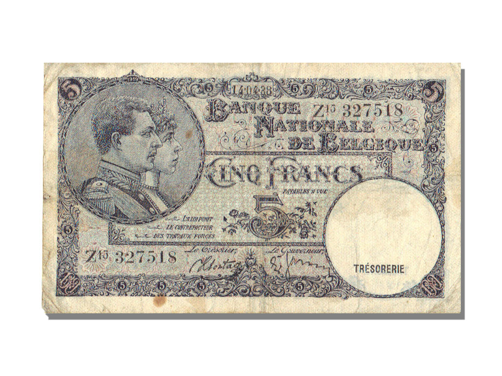 Belgium, 5 Francs, 1988, KM #108x, 1988-04-14, EF(40-45)
