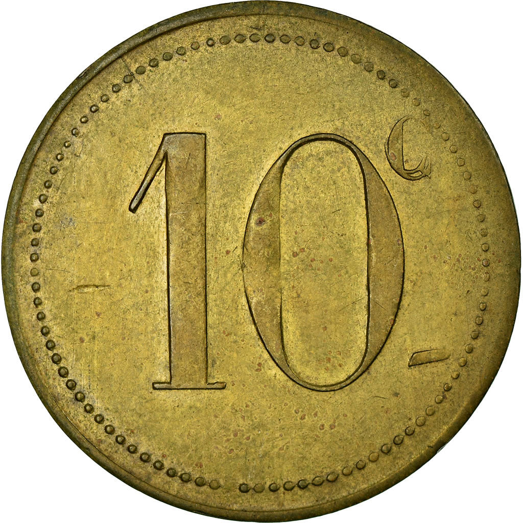 Monnaie, France, VIE louis (hôtel), Servian, 10 Centimes, 1916, TTB+, Laiton