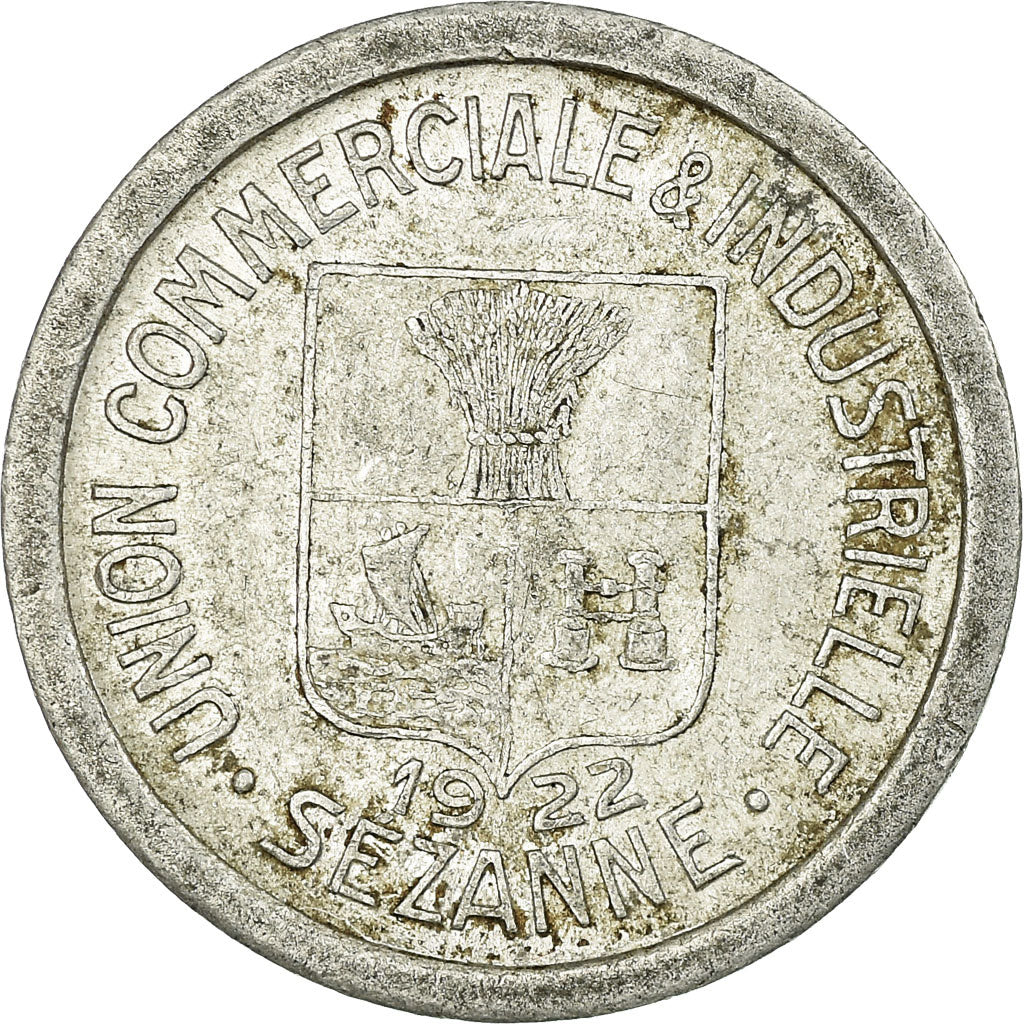 Moneta, Francja, Union Commerciale et Industrielle, Sezanne, 10 Centimes, 1922
