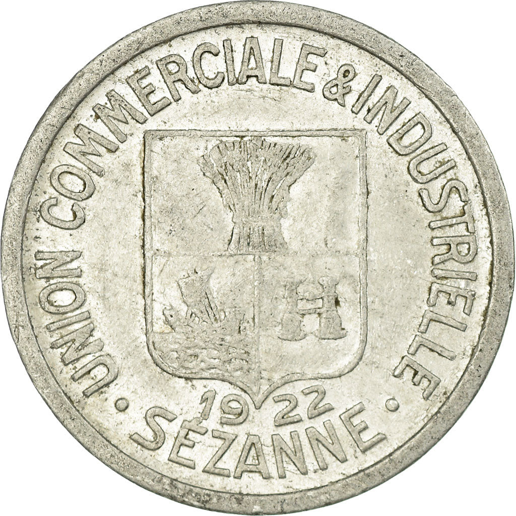 Moneta, Francia, Union Commerciale et Industrielle, Sezanne, 25 Centimes, 1922