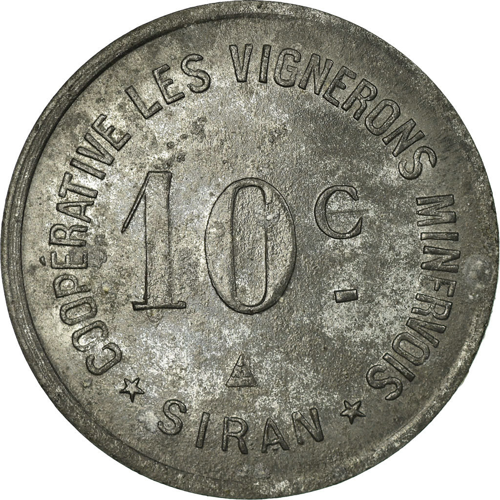 Coin, France, Coopérative les Vignerons Minervois, Siran, 10 Centimes