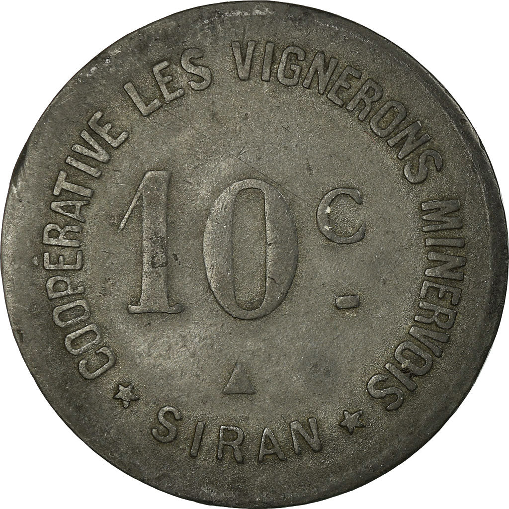 Münze, Frankreich, Coopérative les Vignerons Minervois, Siran, 10 Centimes