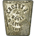 Monnaie, France, Hôtel CROZET J., Soleymieux, 12-1/2 Centimes, TTB, Zinc