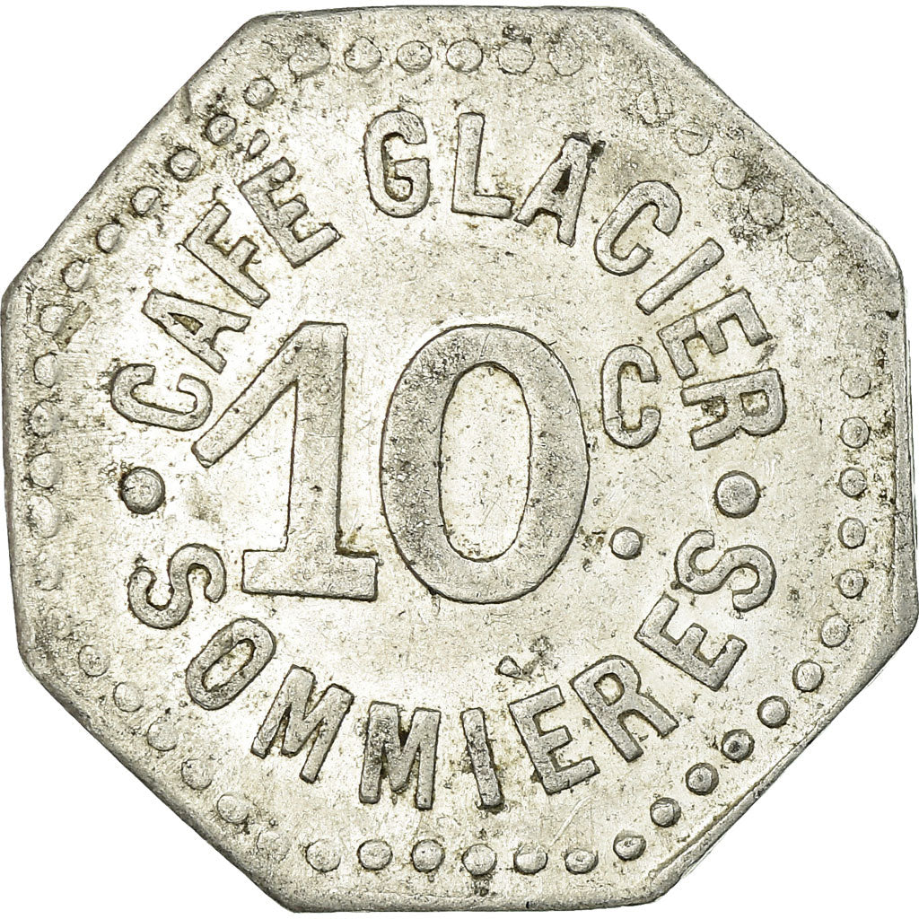 Monnaie, France, Café GLACIER, Sommières, 10 Centimes, TTB, Aluminium
