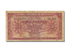 Belgium, 5 Francs-1 Belga, 1943, KM #121, 1943-02-01, VF(30-35), E1