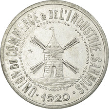 Monnaie, France, Union du Commerce & de l'Industrie, Sannois, 25 Centimes, 1920