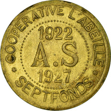 Münze, Frankreich, Coopérative l'Abeille, Septfonds, 25 Centimes, 1922-1927