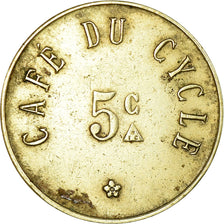 Moneta, Francia, Café du Cycle, Nantes, 5 Centimes, BB, Alpacca, Elie:15.1