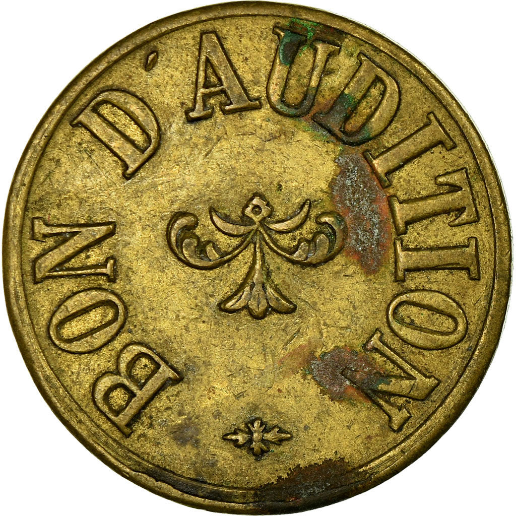Frankreich, Token, Paris, La Fauvette, Bon d'Audition, SS, Messing