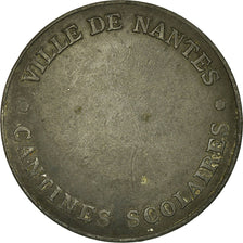 France, Token, Nantes, Ville de Nantes, Cantines Scolaires, EF(40-45), Zinc