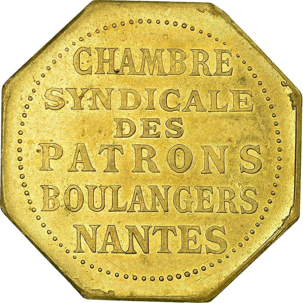 Moneta, Francia, Chambre Syndicale des Patrons Boulangers, Nantes, 1/4 Decime