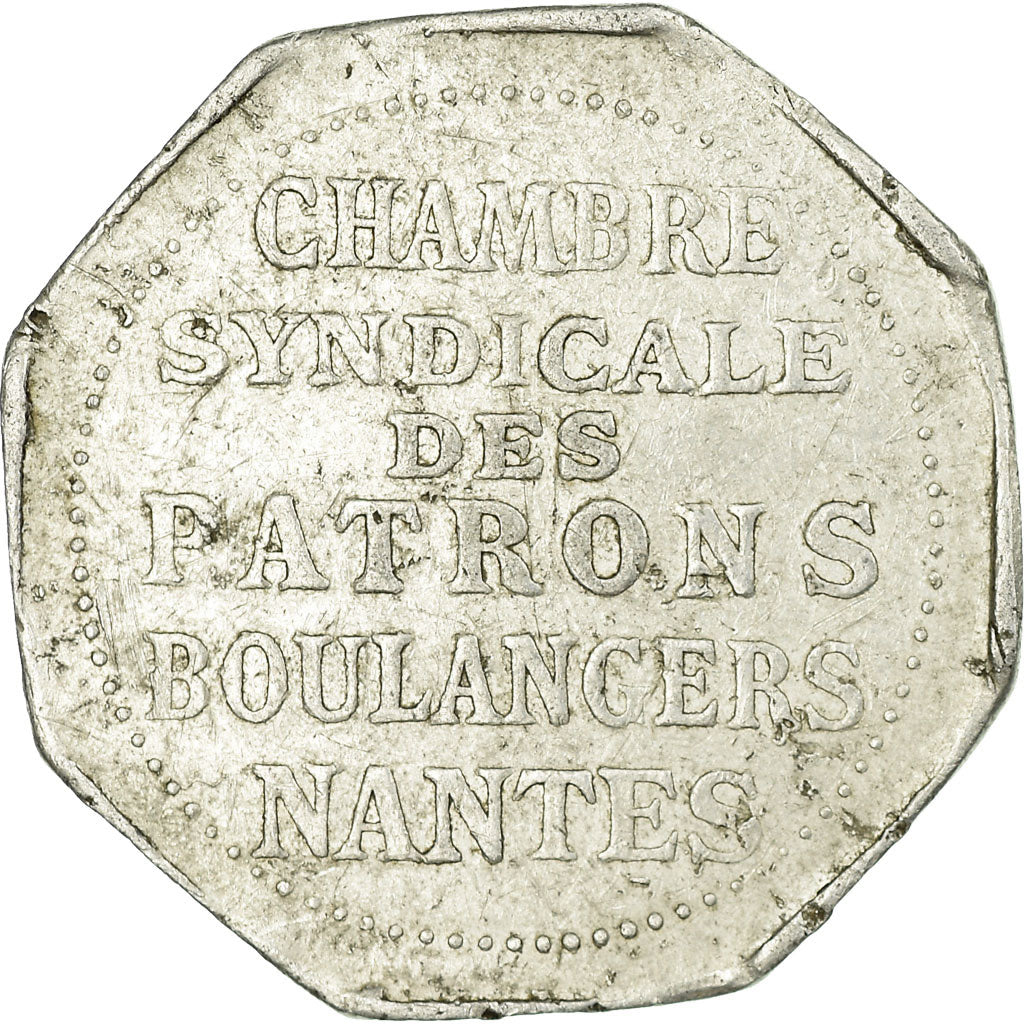 Moeda, França, Chambre Syndicale des Patrons Boulangers, Nantes, 1/4 Decime