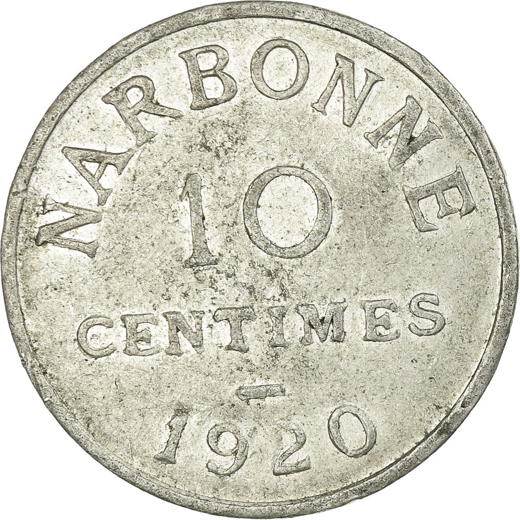 Moneta, Francia, Chambre de Commerce, Narbonne, 10 Centimes, 1920, BB