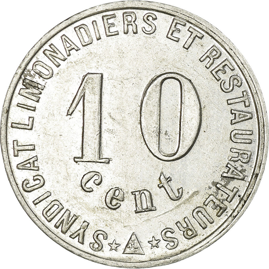 Moneta, Francja, Syndicat Limonadiers et Restaurateurs, Narbonne, 10 Centimes