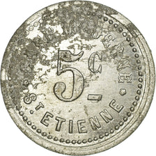 Coin, France, Café Moderne, Saint-Etienne, 5 Centimes, EF(40-45), Aluminium