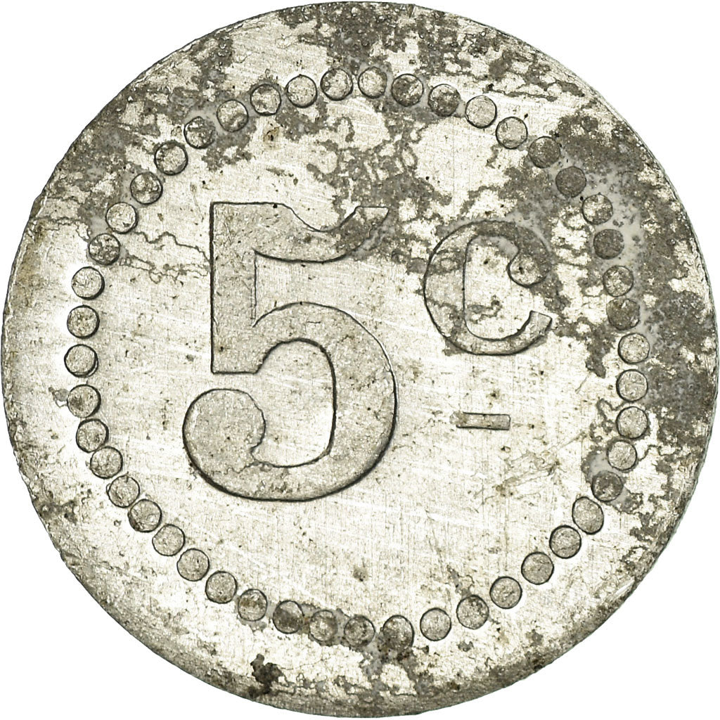 Coin, France, Café Moderne, Saint-Etienne, 5 Centimes, EF(40-45), Aluminium
