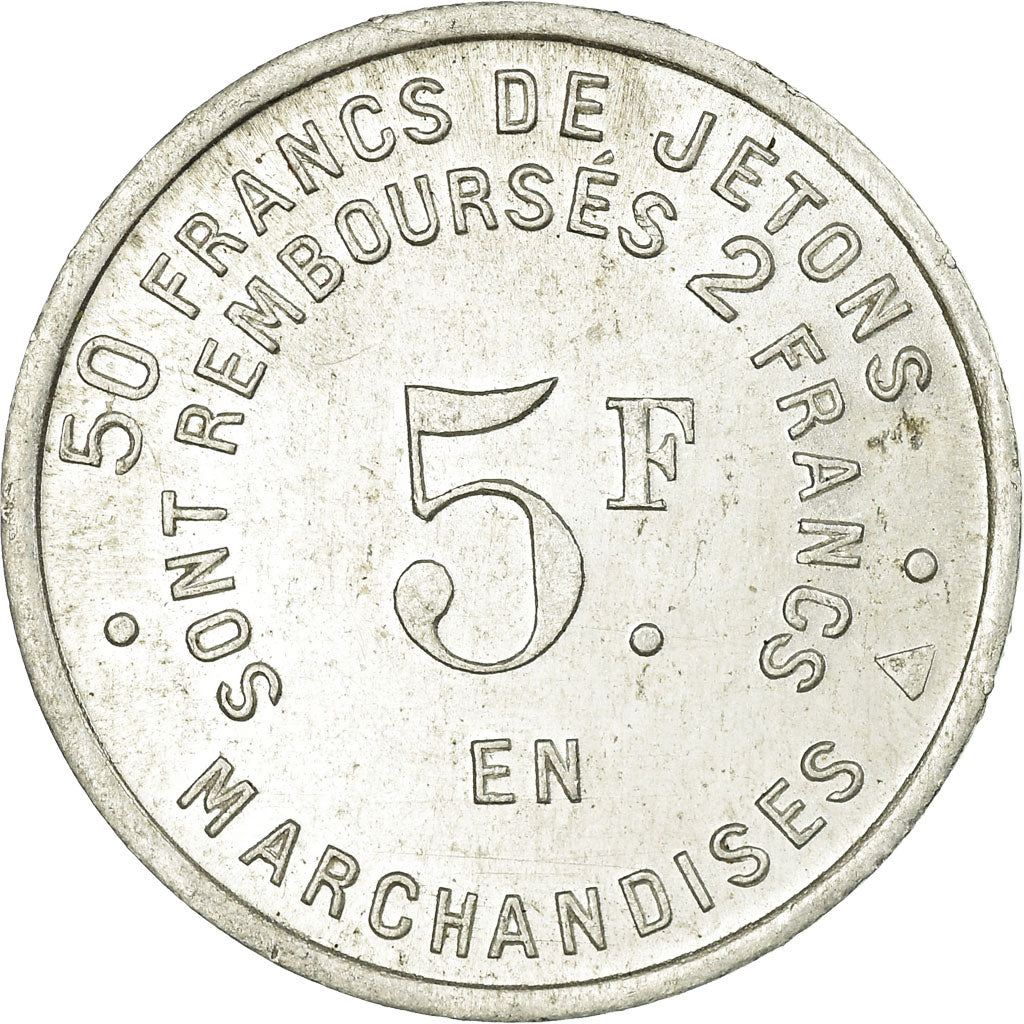 Münze, Frankreich, Epicerie J.B DECHAUD, 2 Place des Ursules, Saint-Etienne, 5
