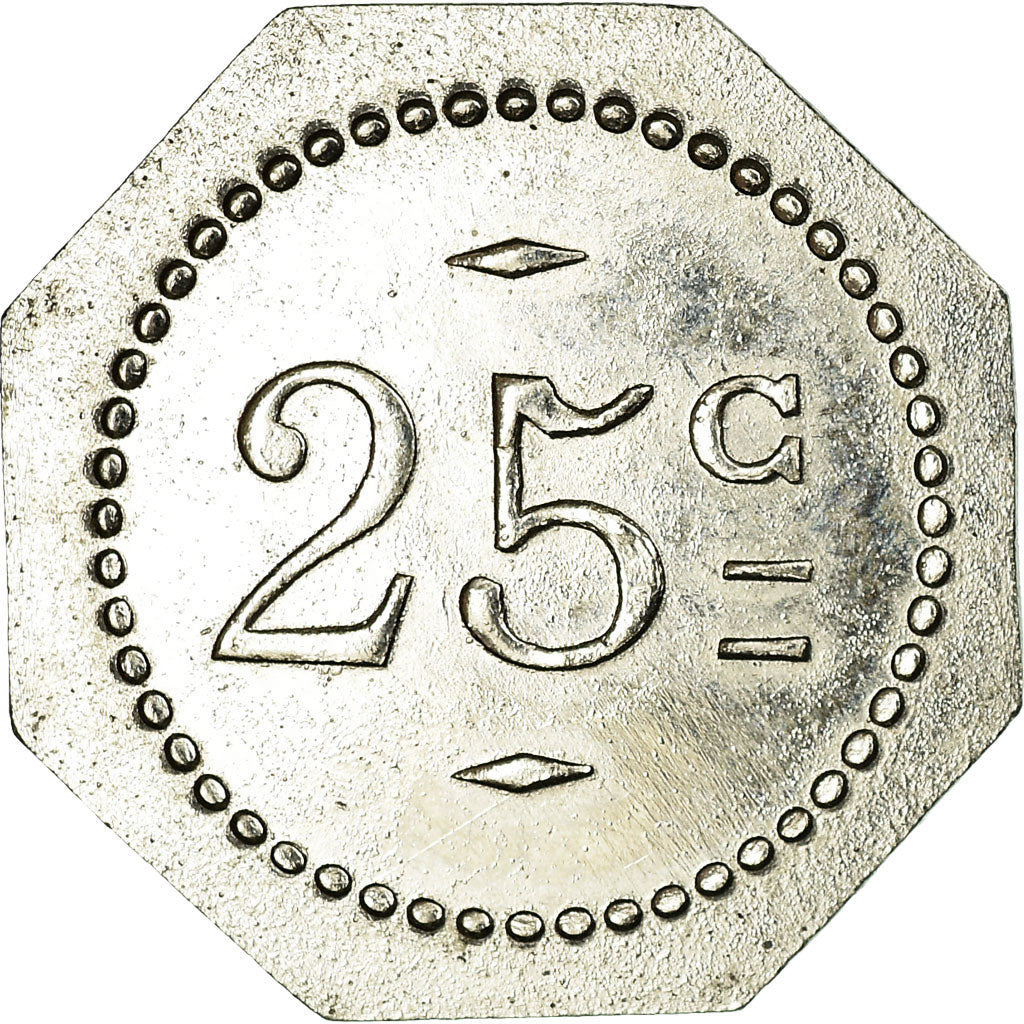 Moneta, Francia, PATOUILLARD, 48 Rue Désirée, Saint-Etienne, 25 Centimes, SPL