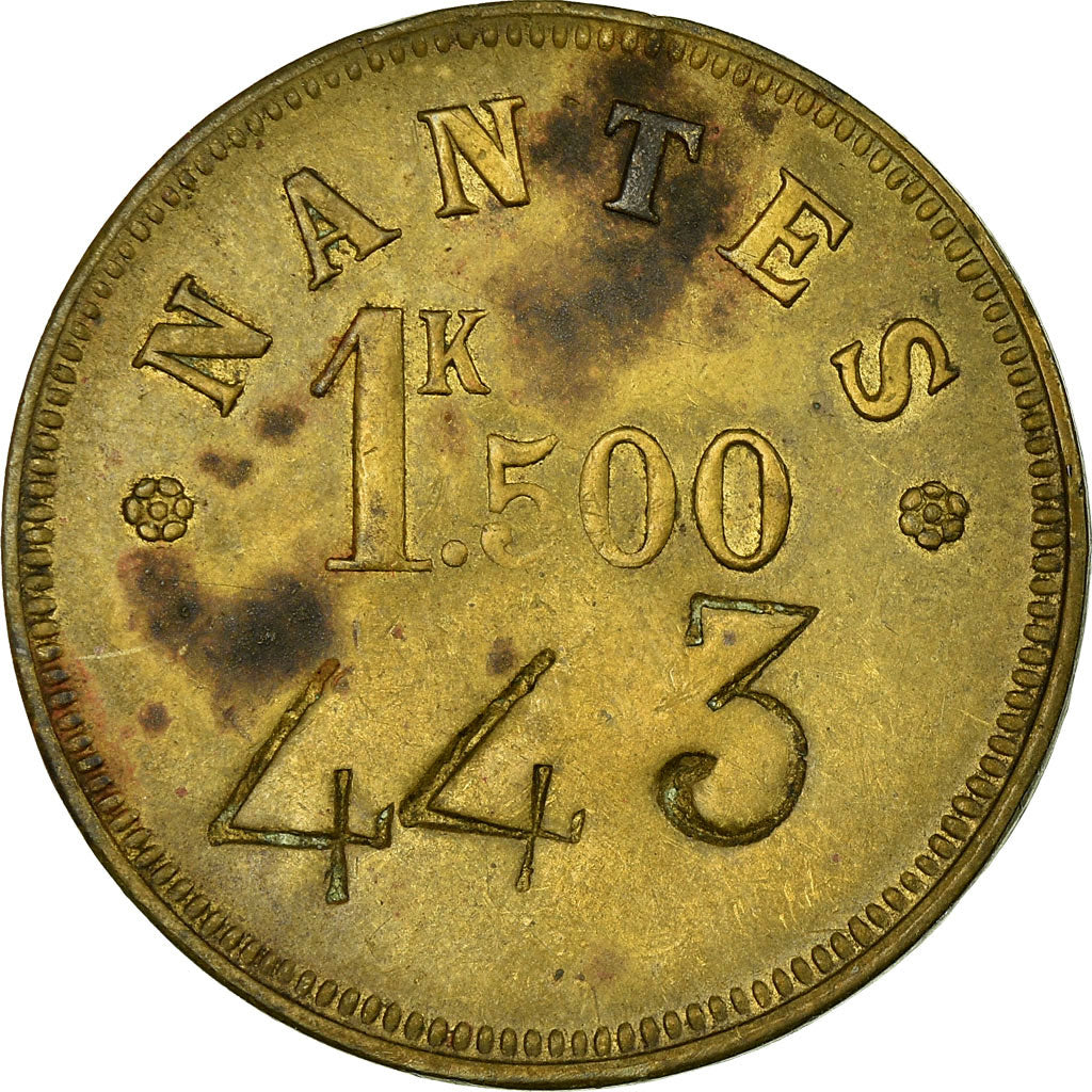 Monnaie, France, Boulangerie Coopérative, Nantes, 1 Kg 500, TTB+, Laiton