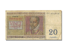 Belgium, 20 Francs, 1956, KM #132b, 1956-04-03, EF(40-45), O10
