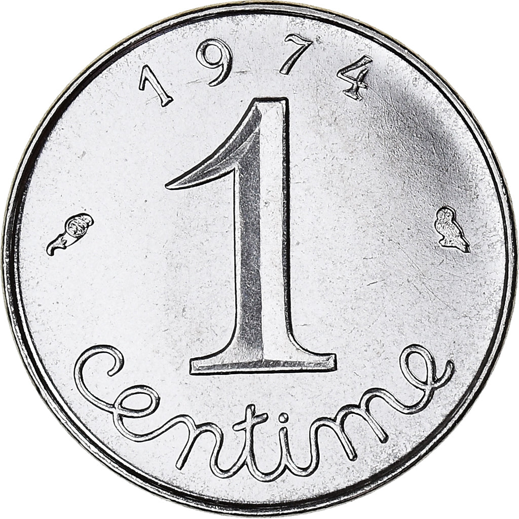 Coin, France, Épi, Centime, 1974, Paris, Rebord, MS(65-70), Stainless Steel