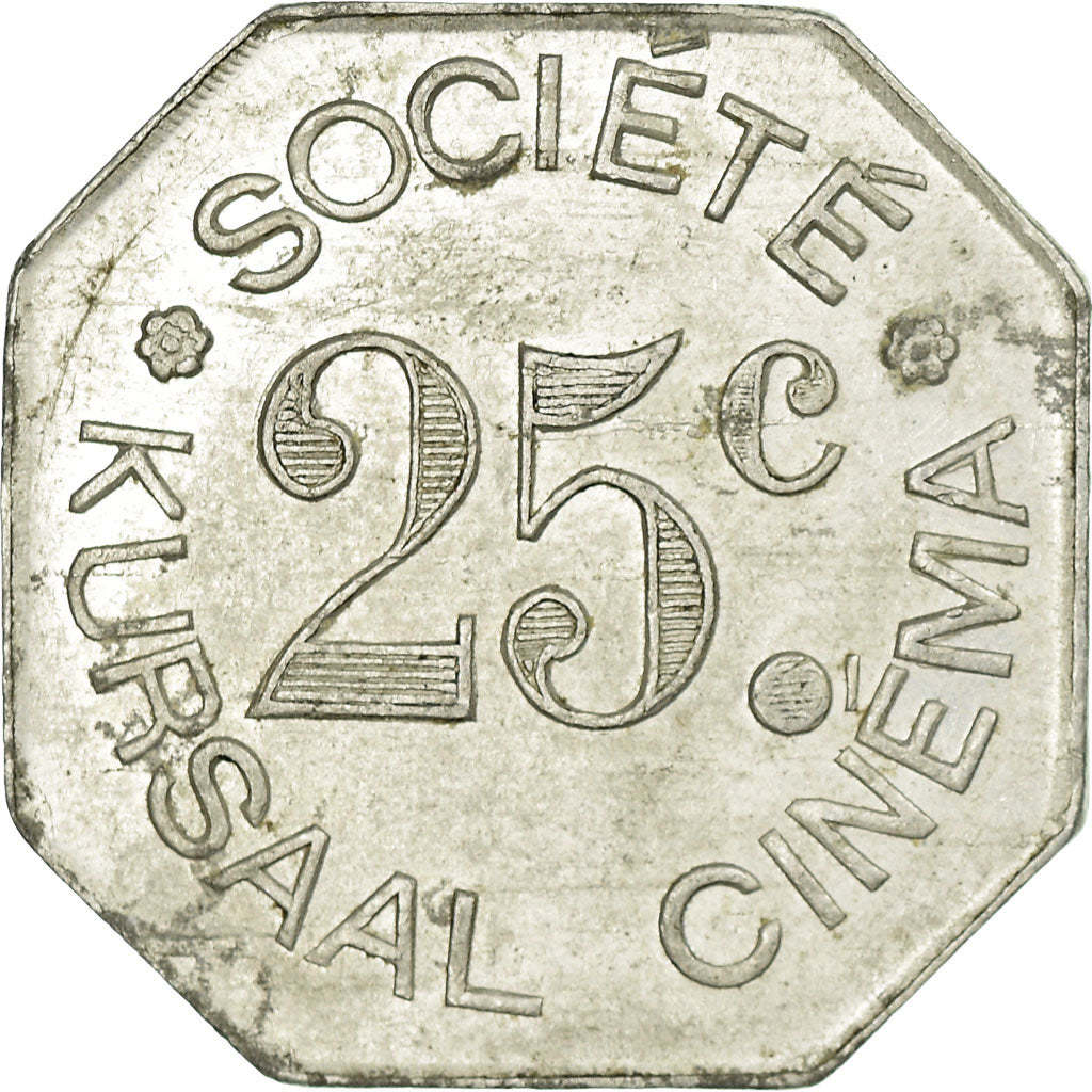 Moneta, Francja, Société Kursaal Cinéma, Nîmes, 25 Centimes, AU(50-53)