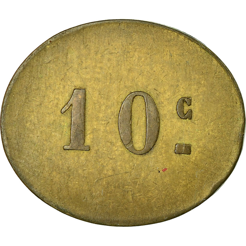 Moeda, França, Café Restaurant des fleurs, Nîmes, 10 Centimes, EF(40-45)