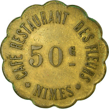 Moneta, Francja, Café Restaurant des fleurs, Nîmes, 50 Centimes, EF(40-45)