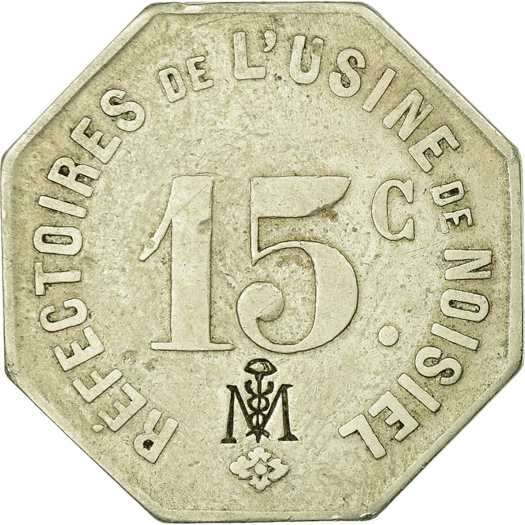 Moneda, Francia, Réfectoire de l'Usine de Noisiel, Noisiel, 15 Centimes, MBC