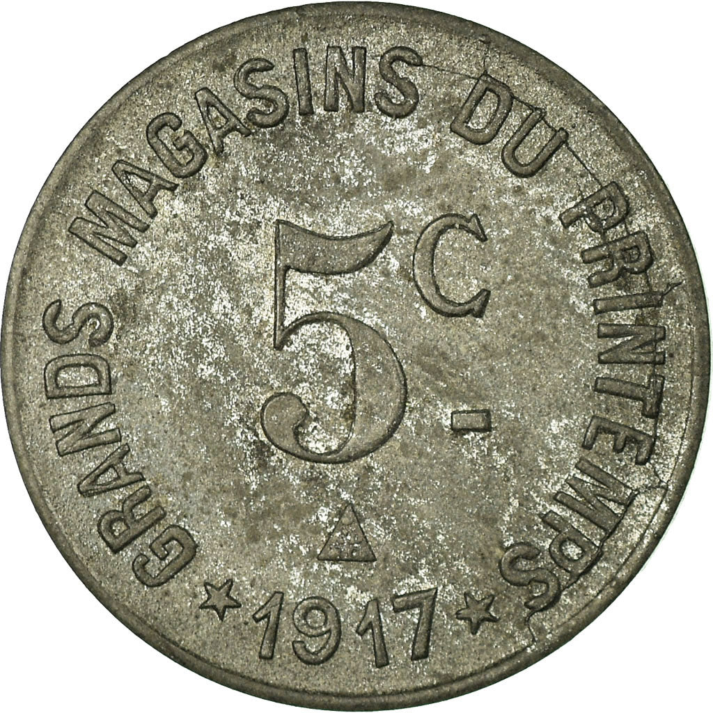 Coin, France, Maison MILHAUD, Narbonne, 5 Centimes, 1917, AU(50-53), Nickel