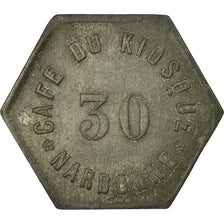 Münze, Frankreich, Café du Kiosque, Narbonne, 30 Centimes, SS, Zinc, Elie:25.1