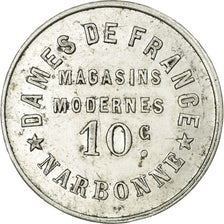 Münze, Frankreich, Dames de France, Narbonne, 10 Centimes, SS+, Aluminium