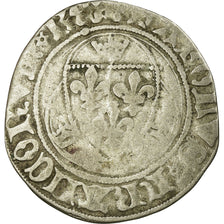 Monnaie, France, Charles VII, Blanc à la couronne, Paris, TB, Billon