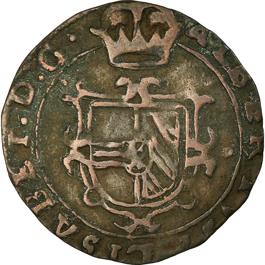 Moneta, Paesi Bassi Spagnoli, Albert & Isabella, Gigot, 1611, Tournai, Rare