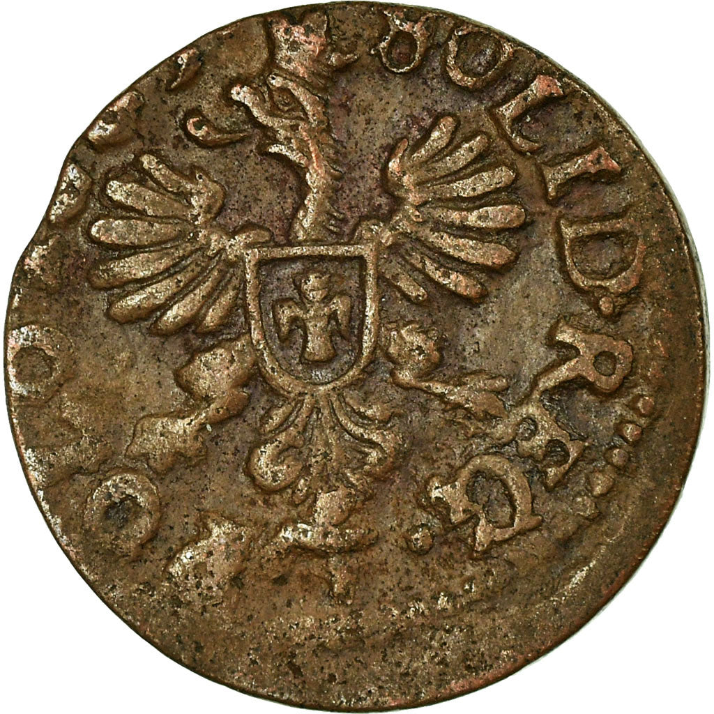 Moneda, Polonia, Johann Casimir, Solidus, Szelag, Schilling, 1663, Ujazdów