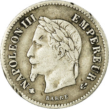 Moneta, Francia, Napoleon III, 20 Centimes, 1867, Paris, MB, Argento, KM:808.1