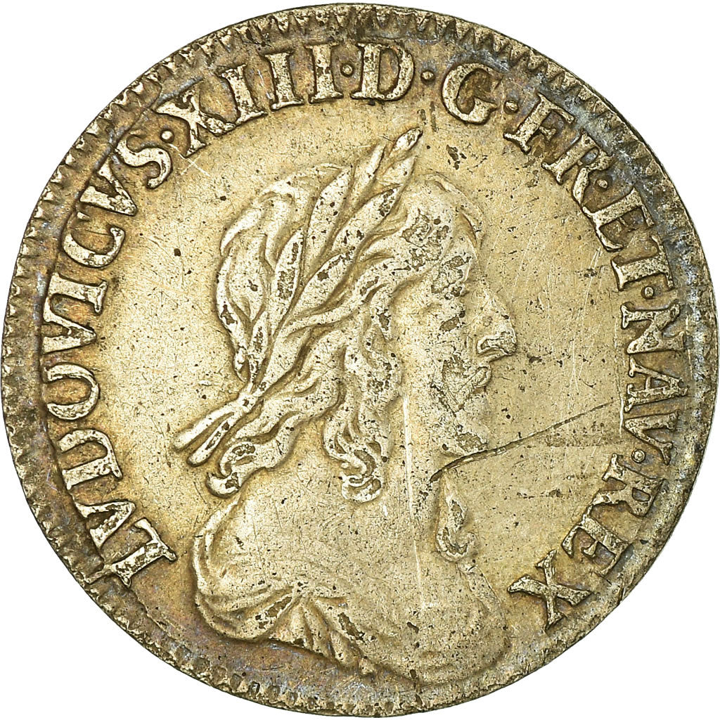 Moneda, Francia, Louis XIII, 1/12 Ecu, 1643, Paris, 2ème poinçon de Warin