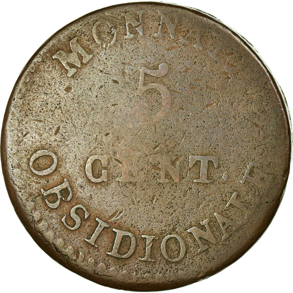 Monnaie, FRENCH STATES, Louis XVIII, 5 Centimes, 1814, Anvers, Variété, TB