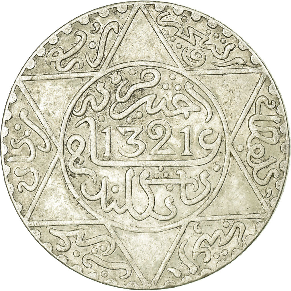 Moneta, Marocco, 'Abd al-Aziz, 1/4 Rial, 2-1/2 Dirhams, 1903, Berlin, BB