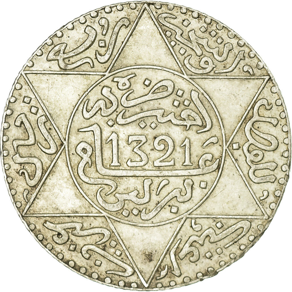 Moneta, Marocco, 'Abd al-Aziz, 1/4 Rial, 2-1/2 Dirhams, 1903, Berlin, BB