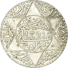 Coin, Morocco, 'Abd al-Aziz, 1/4 Rial, 2-1/2 Dirhams, 1903, Berlin, EF(40-45)