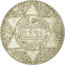 Coin, Morocco, 'Abd al-Aziz, 1/4 Rial, 2-1/2 Dirhams, 1903, Berlin, EF(40-45)