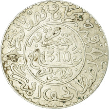 Coin, Morocco, Moulay al-Hasan I, 2-1/2 Dirhams, 1892, Paris, AU(50-53), Silver