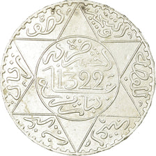 Münze, Marokko, 'Abd al-Aziz, 1/2 Rial, 5 Dirhams, 1904, SS, Silber, KM:21.3