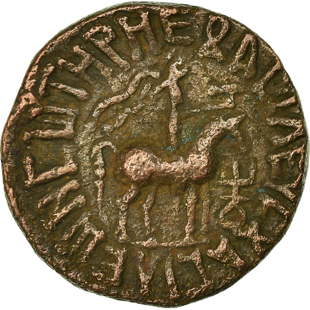 Coin, India, Kushan Empire, Didrachm, 80-113, Uncertain Mint, EF(40-45), Bronze